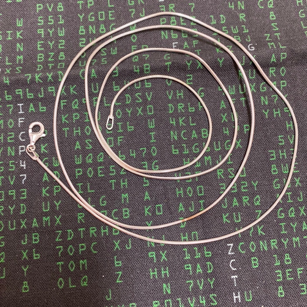 Very Cute .925 Sterling Silver Thin Cord Necklace. 30”